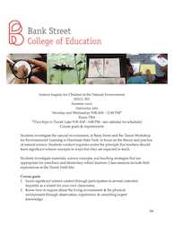 Bank Street EDUC551 M