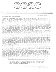 EEAC Newsletter September 1981