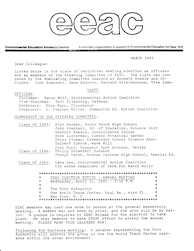 EEAC Newsletter March 1982