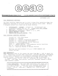 EEAC Newsletter September 1982