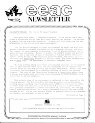 EEAC Newsletter Fall 1986