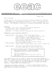 EEAC Newsletter March 1982