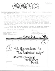 EEAC Newsletter Fall 1985