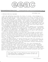 EEAC Newsletter September 1981